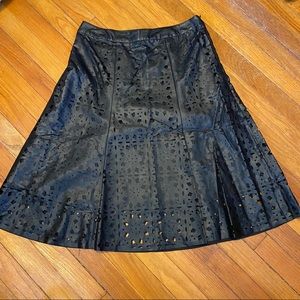 Worthington cutout vegan leather a-line skirt 4